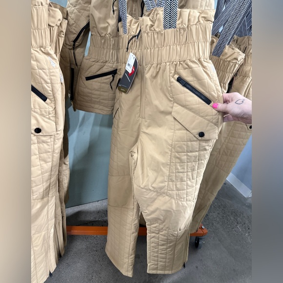 Free People Tan Ski & Snow Bib Overalls - Picture 4 of 5